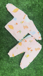 Load and play video in Gallery viewer, Baby Muslin Padded Winter Suit - Blue
