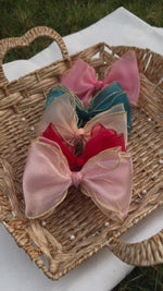 Load and play video in Gallery viewer, Tissue Hair Bow
