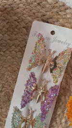 Load and play video in Gallery viewer, Flapping Butterfly Hair Pins
