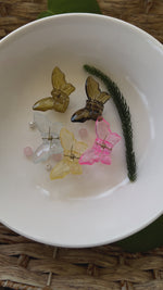 Load and play video in Gallery viewer, Small Glass Butterfly Hair Claws
