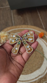 Load and play video in Gallery viewer, Rhinestone Bow Hair Pins (Small)

