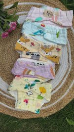 Load and play video in Gallery viewer, 6 Layer Muslin Nappies: Pack of 4
