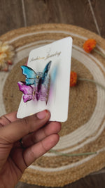 Load and play video in Gallery viewer, Small Glass Butterfly Hair Claws
