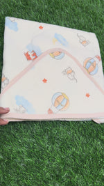 Load and play video in Gallery viewer, Parachute - Muslin Hooded Baby Blanket