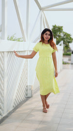 Load and play video in Gallery viewer, Zipless Maternity Lounge Dress - Sunshine
