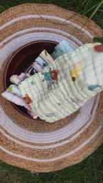 Load and play video in Gallery viewer, Baby Muslin Wipes - Pack of 4

